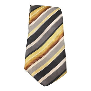 Vroom & Dreesmann Tie Mens Multi Color Striped Necktie Polyester Classic 58x3